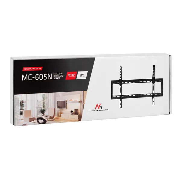 Fali TV tartó konzol 37–80″, VESA 600×400, 55 kg, SLIM, dönthető