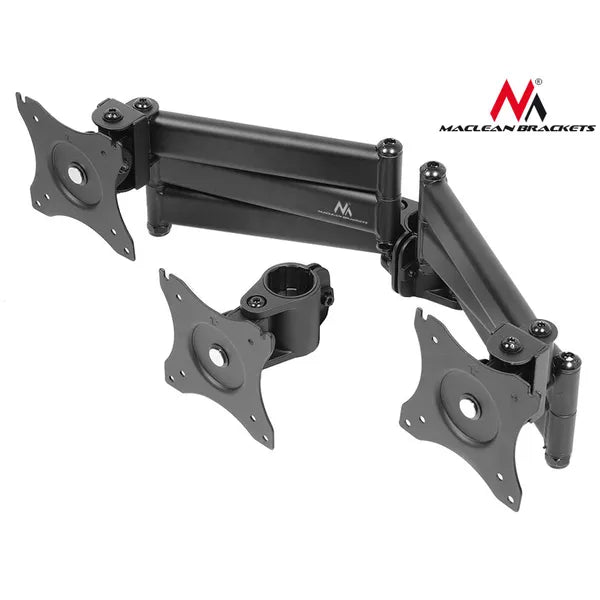 Maclean MC-691 hármas asztali monitor tartó kar 13–27″, 3×8 kg, VESA 75/100