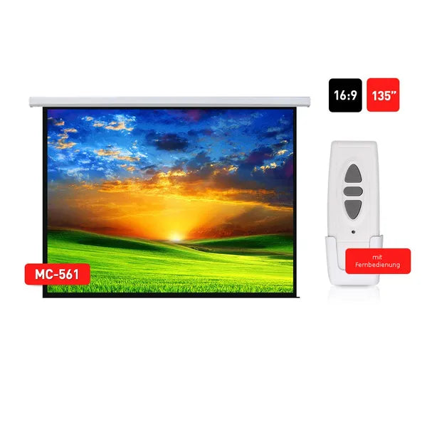 Maclean MC-561 elektromos vetítővászon 135″ 16:9, 300×168 cm, távirányító