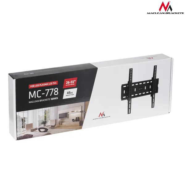 Univerzális dönthető TV fali tartó 26-65”, VESA 400x400, 45kg, fekete