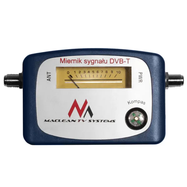 DVB-T antennajel mérő Maclean MCTV-627, kompasszal, 25 cm F-F kábel, tok