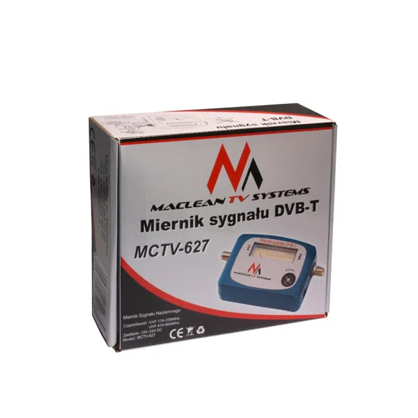 DVB-T antennajel mérő Maclean MCTV-627, kompasszal, 25 cm F-F kábel, tok
