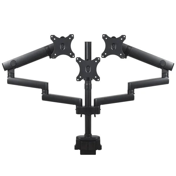 Hárommonitoros asztali tartó 17–27″-es kijelzőkhöz, VESA, 2×USB 3.0
