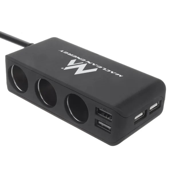 Maclean mce117 autós elosztó 3xszivargyújtó 2xusb 4.8a fekete gumírozott