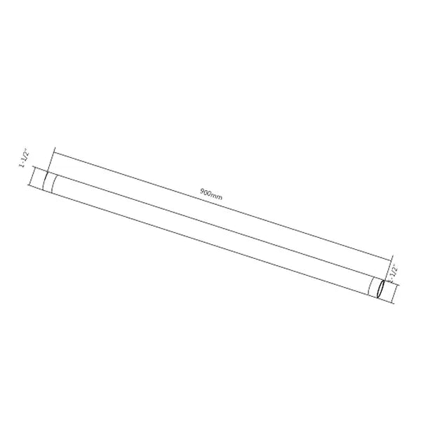 Mennyezeti TV tartó kar, 90 cm, 50 kg teherbírás, fekete fém