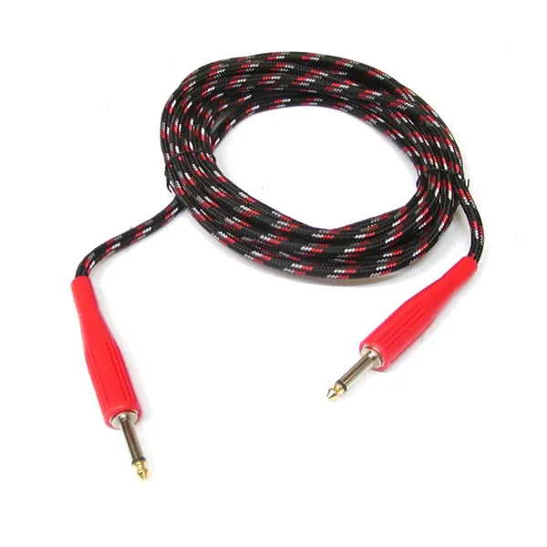 Cabeltech 6,3 mm jack dugó–dugó mono hangkábel, 5 m, fonott köpeny