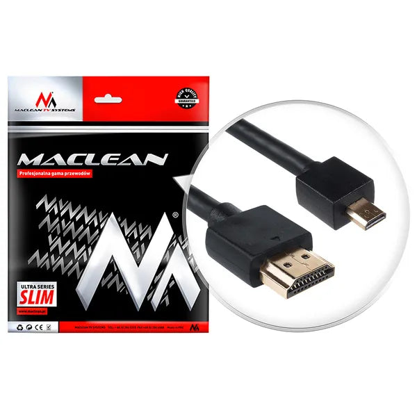 Ultra Slim HDMI-micro HDMI kábel 3 m, v1.4, aranyozott csatlakozók