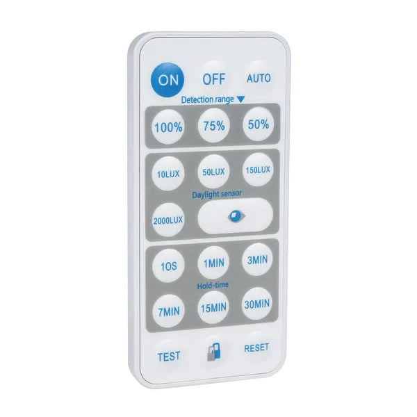 PIR mozgásérzékelő távirányítóval, IP65, 180°, 12 m, 1200 W LED
