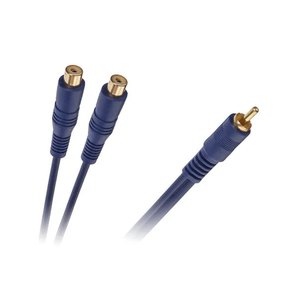 RCA elosztó kábel 1× dugó – 2× aljzat, 20 cm