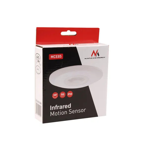 Maclean MCE85 lapos mennyezeti PIR mozgásérzékelő 360°, 6 m, 220-240 V, fehér
