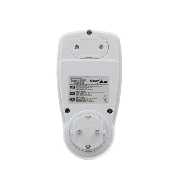 GreenBlue GB202G fogyasztásmérő wattmérő, Schuko aljzat, 16A/3600W LCD