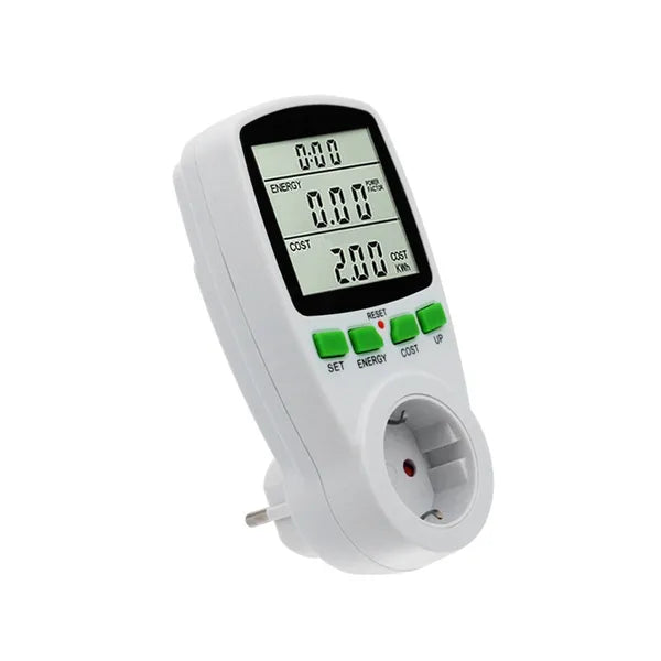 GreenBlue GB202G fogyasztásmérő wattmérő, Schuko aljzat, 16A/3600W LCD