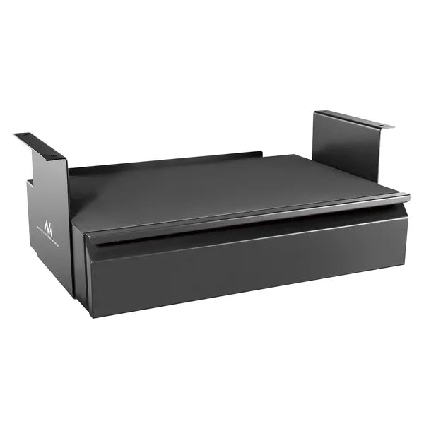 Maclean ergonomikus asztal alatti fiók rendező, fekete, 5 kg, 45×31 cm