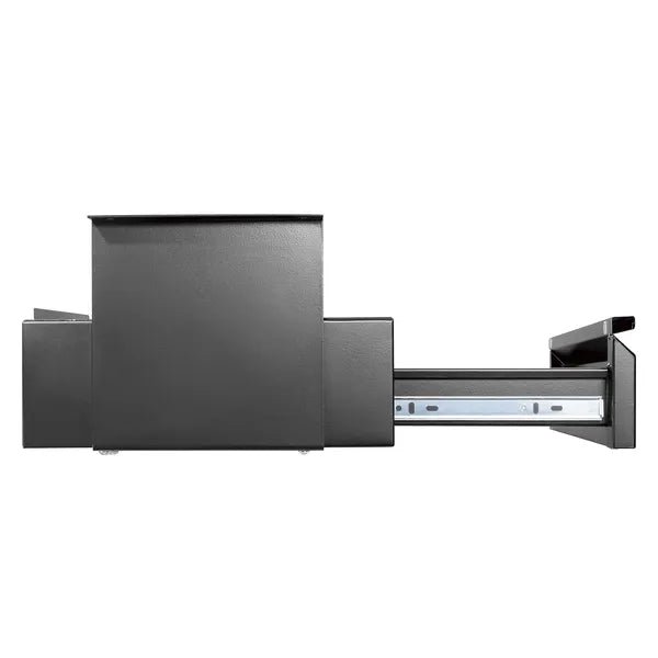 Maclean ergonomikus asztal alatti fiók rendező, fekete, 5 kg, 45×31 cm