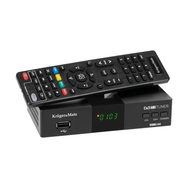 Dvb-t2 tuner km0550d h.265 hevc kruger&amp;matz