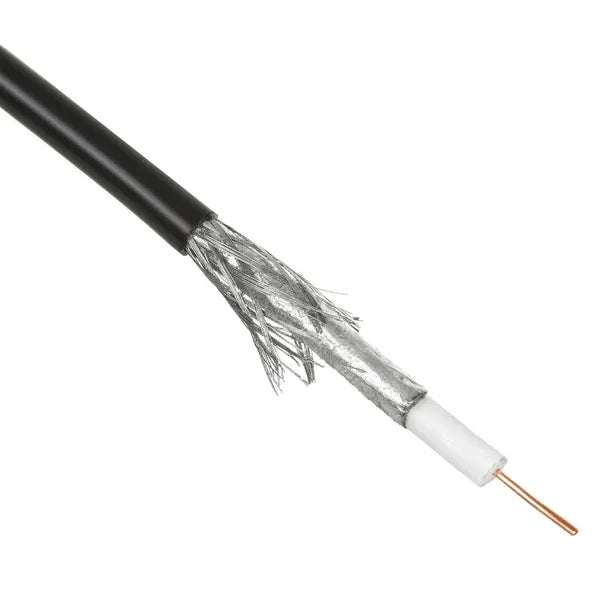 Zselés RG6 koaxiális antennakábel, kültéri/földbe fektethető, 75 Ω, 100 m