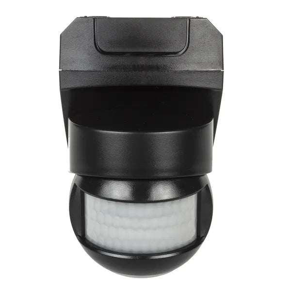 Fali PIR mozgás- és fényérzékelő 180°+360°, 2000 W, fekete