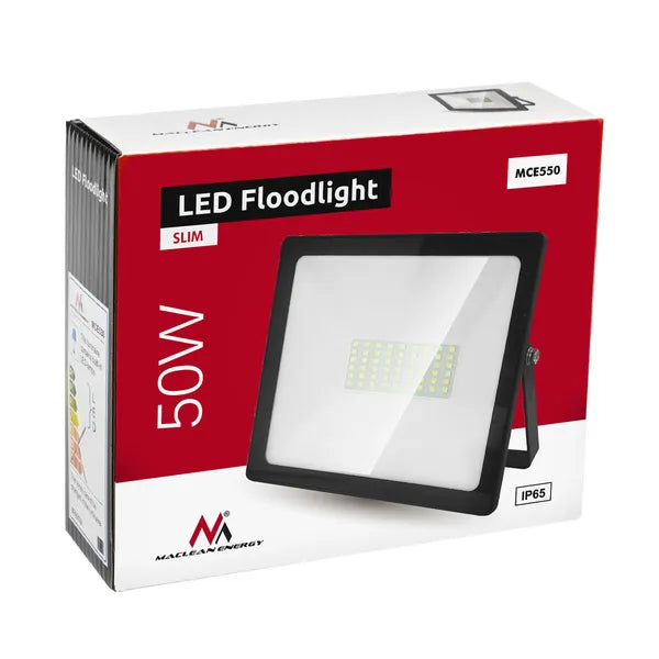 Slim LED reflektor 50W IP65, meleg fehér 3000K, 4000 lm