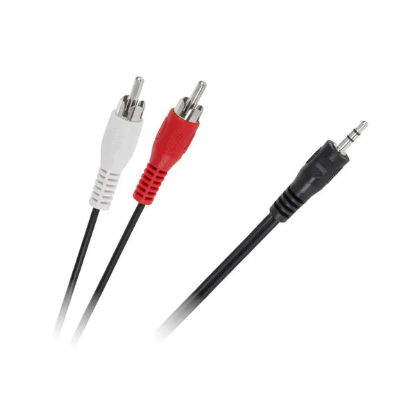 3,5 mm-es jack – 2× RCA audiókábel, 7,5 m
