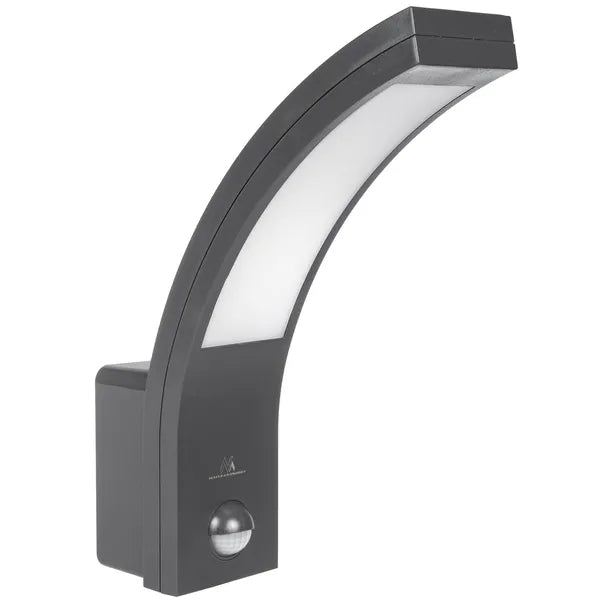 LED kültéri fali lámpa PIR mozgásérzékelővel 10W 750 lm IP54 4000K szürke