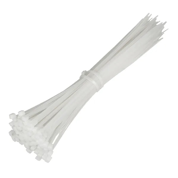 Nylon kábelkötegelő 4,8×300 mm UV-álló -40/+85 °C 100 db fehér