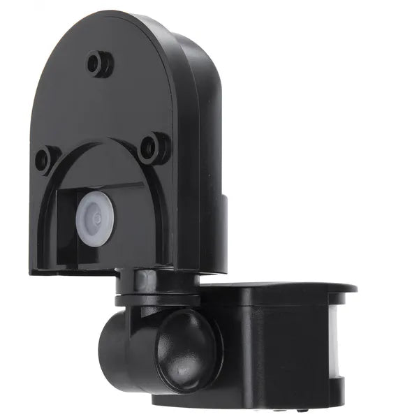 Fali PIR mozgás- és fényérzékelő 180°, IP44, 1200 W, fekete (MCE25)