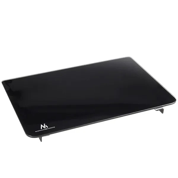Fali DVD/konzol polc, edzett üveg, 36x25 cm, 8 kg, fekete – Maclean MC-629