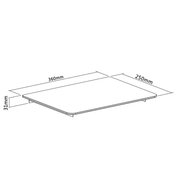 Fali DVD/konzol polc, edzett üveg, 36x25 cm, 8 kg, fekete – Maclean MC-629