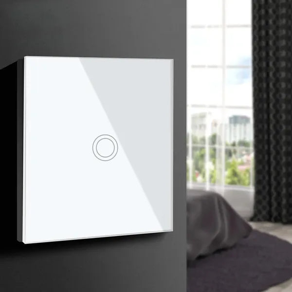 Maclean érintésvezérelt kapcsoló led üvegpanellel 86x86mm
