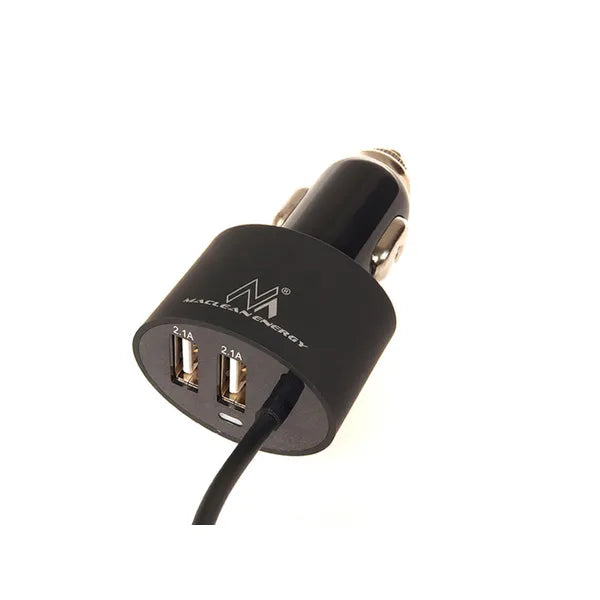 Maclean autós gyorstöltő 2×USB + Lightning spirálkábel 1,8 m, 5,2 A, 12/24 V