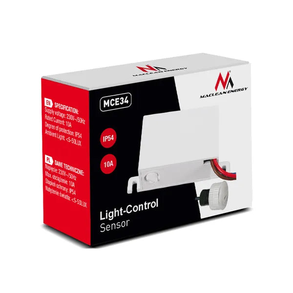 Maclean MCE34 alkonykapcsoló külső szondával, 2300 W, 5-50 lux