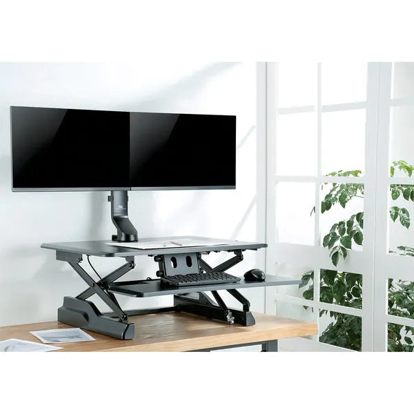 Asztali képernyőtartó két monitorhoz, VESA 75x75/100x100, 17–27", 14 kg