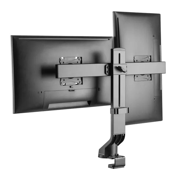 Asztali képernyőtartó két monitorhoz, VESA 75x75/100x100, 17–27", 14 kg