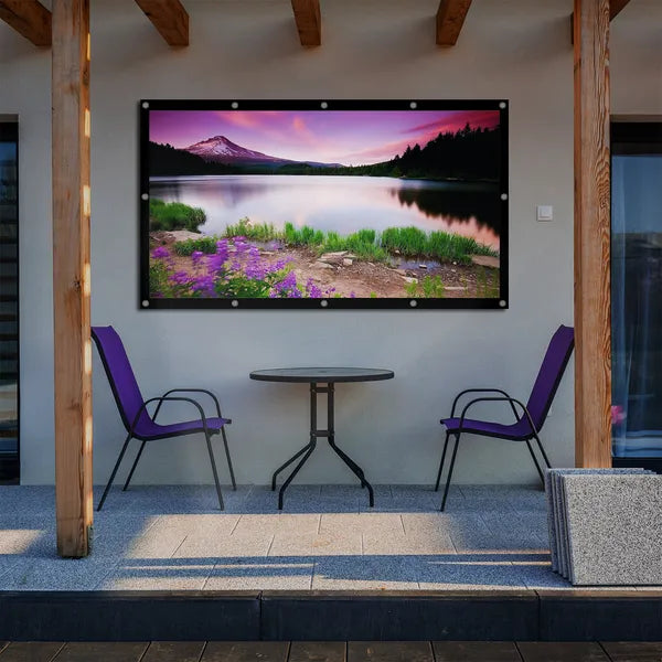 120" fali vetítővászon 16:9, 265×149 cm, 25 mm fekete keret, tartozékok