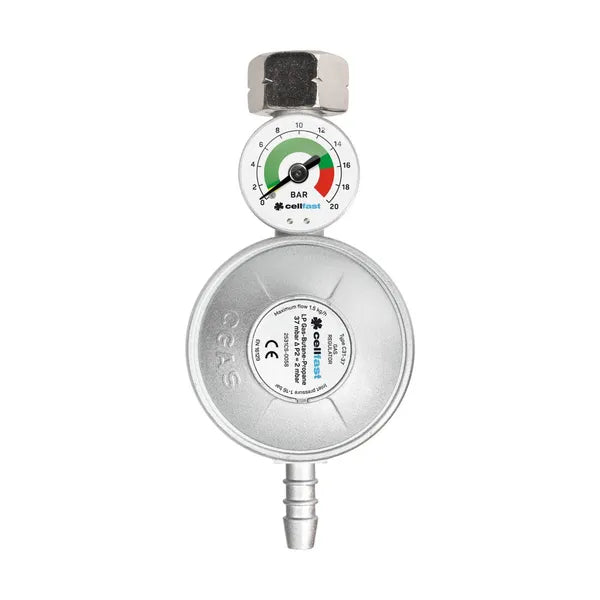 Cellfast gáz reduktor manométerrel, 37 mbar, LPG, G12