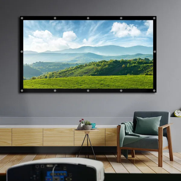 120" fali vetítővászon 16:9, 265×149 cm, 25 mm fekete keret, tartozékok