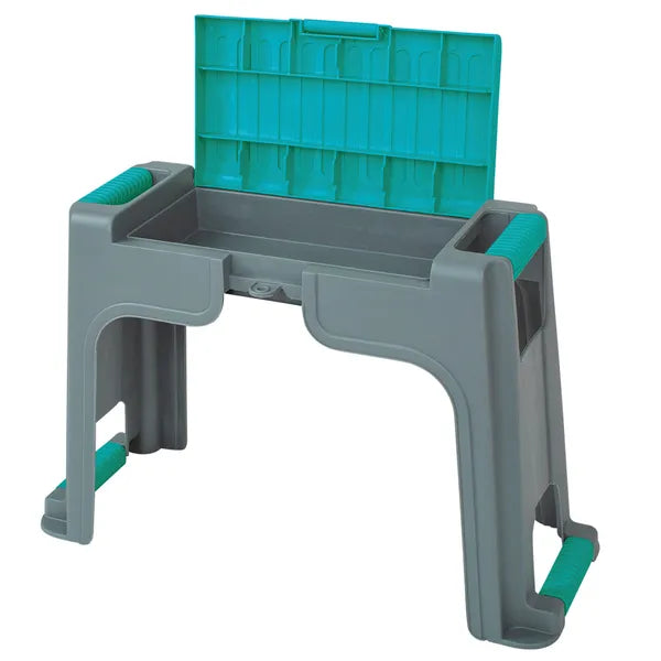 Greenmill kerti térdelőszék 2 az 1-ben tárolóval, műanyag, 58×22×38 cm, 80 kg