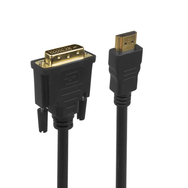 DVI–HDMI kábel 2 m, Full HD 1080p, aranyozott csatlakozó