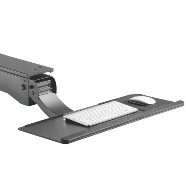 MC-795 állítható aláasztalos billentyűzettartó, 34 cm emeléssel, fekete
