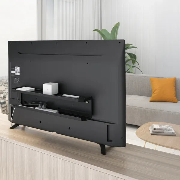 Dupla fali vagy TV-hátoldali tárolópolc, 57,4 cm, 2 kg, fekete