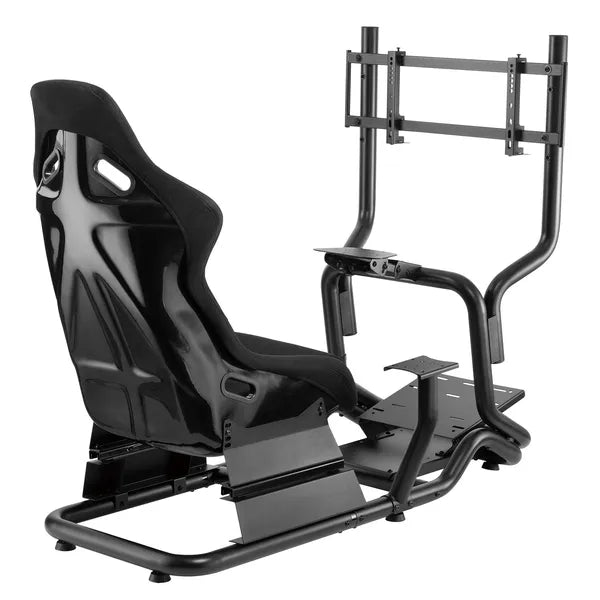 Versenyszimulátor kokpit gamer üléssel, 130 kg, 50″ TV-ig, RS702
