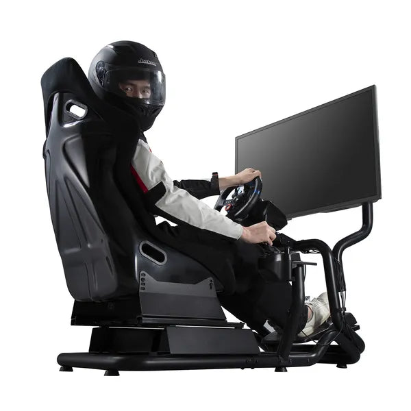 Versenyszimulátor kokpit gamer üléssel, 130 kg, 50″ TV-ig, RS702