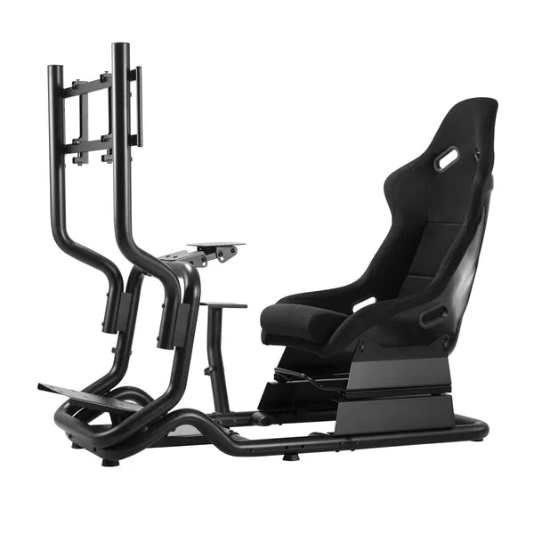 Versenyszimulátor kokpit gamer üléssel, 130 kg, 50″ TV-ig, RS702