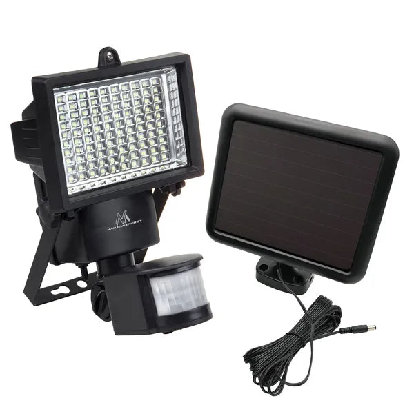 Napelemes LED reflektor mozgásérzékelővel, IP44, 6 W, 360 lm, 6000 K