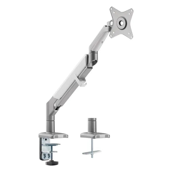 Szürke gázteleszkópos monitorasztali tartó 17–32”, 9 kg, VESA 75/100
