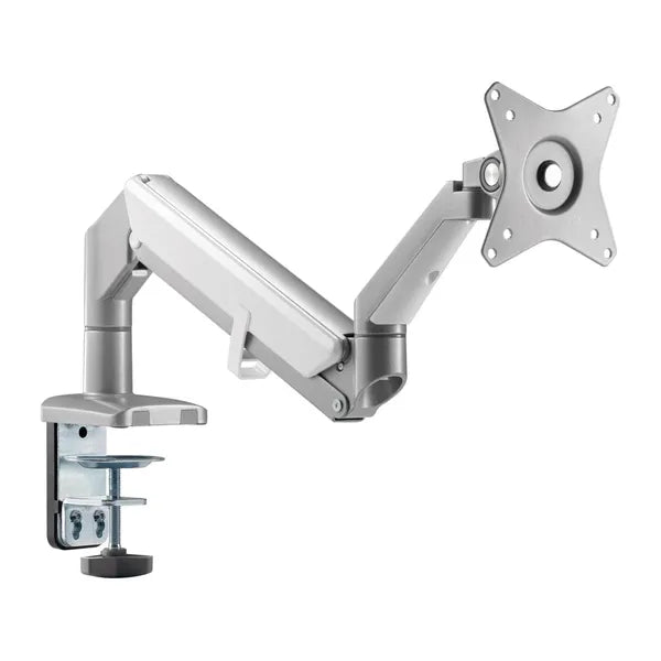 Szürke gázteleszkópos monitorasztali tartó 17–32”, 9 kg, VESA 75/100