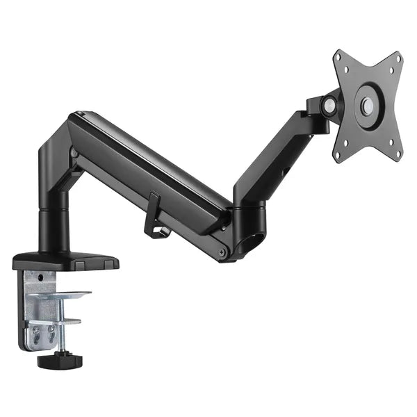 Fekete gázrugós asztali monitortartó kar, 17-32”, 9 kg, VESA 75/100