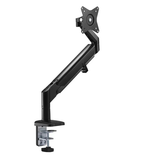 Fekete gázrugós asztali monitortartó kar, 17-32”, 9 kg, VESA 75/100