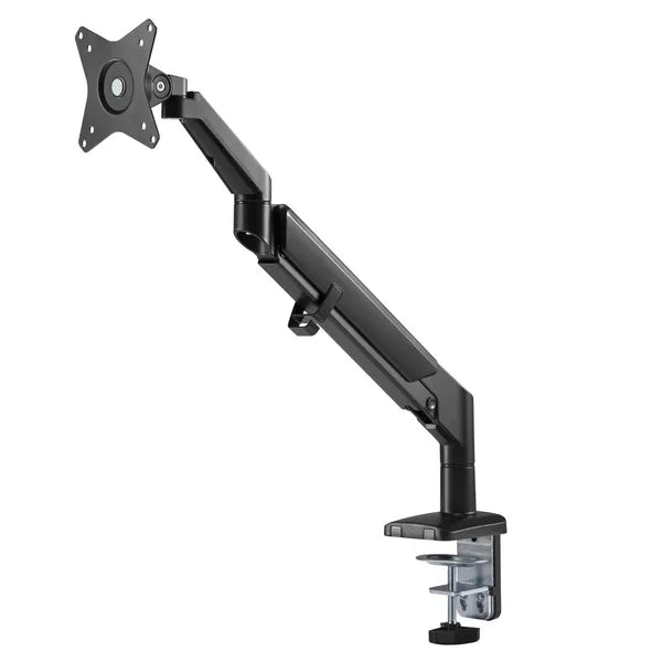 Fekete gázrugós asztali monitortartó kar, 17-32”, 9 kg, VESA 75/100