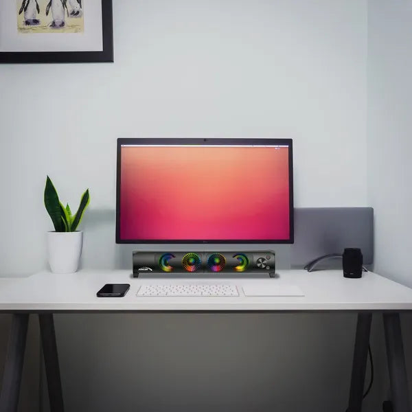 Audiocore AC955 2.0 USB RGB hangrúd-számítógép hangszóró, 2×3 W